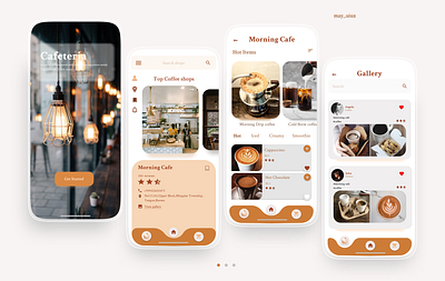Cafeteria - coffee shop app for students app coursera figma icon ui uidesign uiux