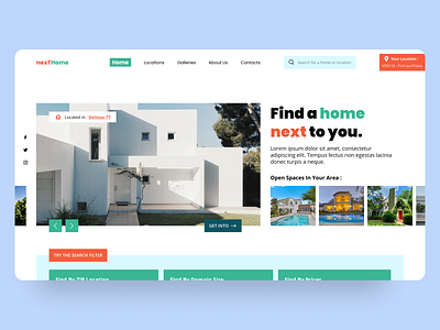 House Rental Service UI/UX Concept dailyuichallenge design landing design ui uiwebsite uiwork userexperience userinterface ux ux design uxui uxuidesign web webdesign website