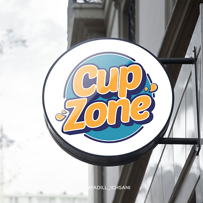 CupZone Logo Mock Up branding design logo minimal type typography