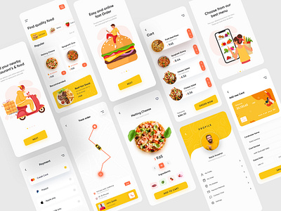 Food App | Food Delivery (full) 2020 ui trends app design app ui cart fast food food and drink food app food delivery food delivery app food delivery application food delivery service food order food ordering grocery ios app design profile rakib ui ux