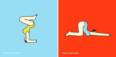 yoga asana illustration vector woman yellow yoga