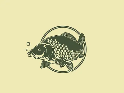 carp carp fish fishing graphic graphic design graphicdesign icon illustration logo retro vector vector illustration vector illustrator vintage