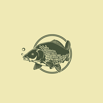 carp carp fish fishing graphic graphic design graphicdesign icon illustration logo retro vector vector illustration vector illustrator vintage