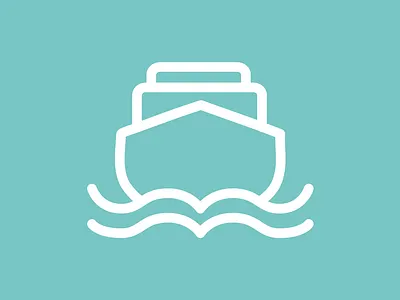 Day 1 - Ferry - 100 Icons Daily 100days design ferry flat icon illustration leeayr logo minimal vector