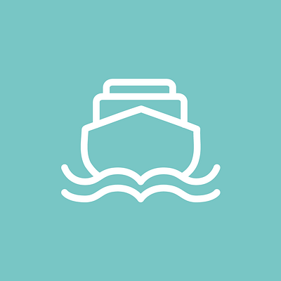 Day 1 - Ferry - 100 Icons Daily 100days design ferry flat icon illustration leeayr logo minimal vector