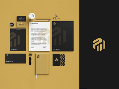 Physicum - Branding Design brand exploration brand identity branding hexagon logodesigner logomark p logo smart logo sports logo stationery