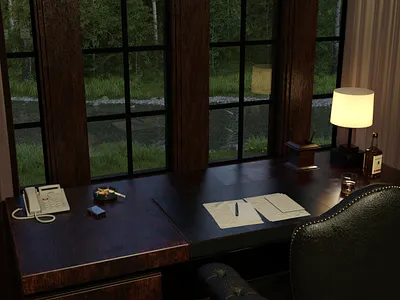 Country office 3d modeling