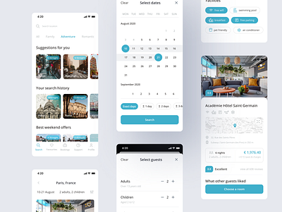 Hotel booking app booking app data picker filters hotel app hotel booking hotel search ios app ios app development mobile