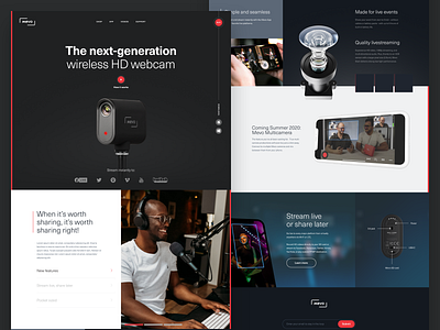 MEVO camera commerce ecommerce live streaming mevo product product design shopify web design webcam website wireless camera