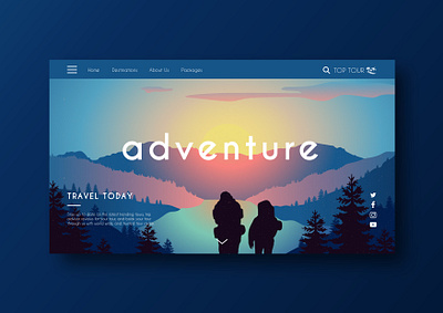 Travel Landing Page adventure illustration landing page tour travel ui ux vector web website