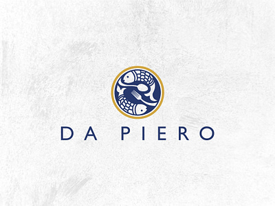 Da Piero restaurant logo brand design fish fish logo fishes logo logo design restaurant restaurant app restaurant branding restaurant logo restaurants rovinj vector