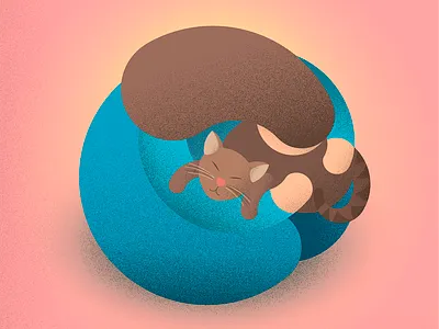 Us two animal illustration cat circles illustration love vector