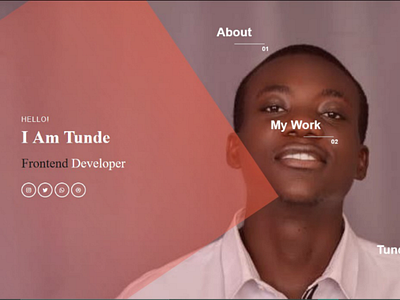 WEBSITE UI FOR TUNDE TYLER, WEB DEVELOPER & UI/UX DESIGNER frontend uiux web design