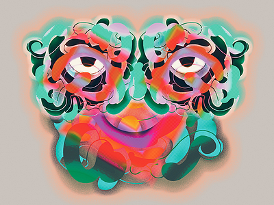 Abstract face abstract digital face illustration photoshop