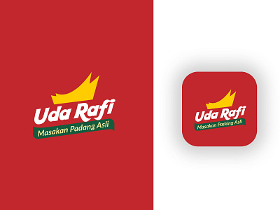 Logo Uda Rafi Masakan Padang Asli app branding design flat icon logo type vector website