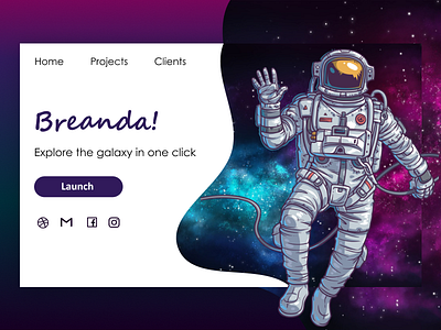 Space and Galaxy Exploration astronaut figma galaxies galaxy home screen homepage landingpage minimal nasa space spaceship ui uiux ux web design webdesign website website concept website design websites