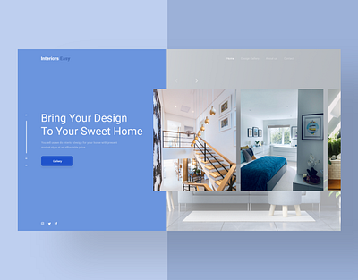 Interiors Easy design flat minimal ui ux web website