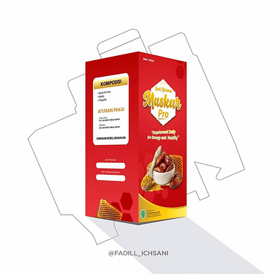 Packaging sari Kurma Maskur Pro branding design logo packaging design vector