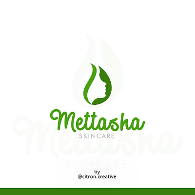 Logo Mettasha Skincare branding design logo minimal vector