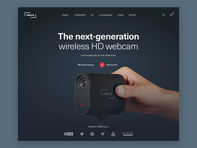 Mevo Homepage brand design icons identity logo styleguide typography ui ux website