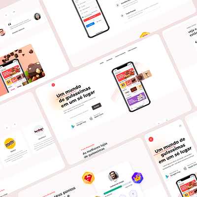 Landing Page - Plase Candy app brazil candy clean design landing page minimal mobile typography ui user interface design ux web website