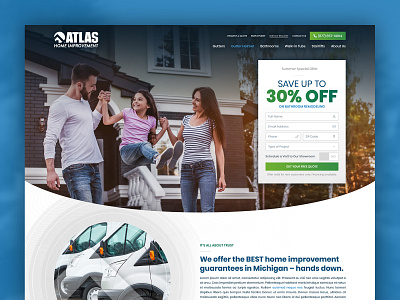 Atlas Home Improvement design home home improvement home page homepage homepage design ui web design website website design wordpress wordpress design