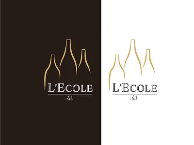 Logo for a Winery branding design linework logo typography vector