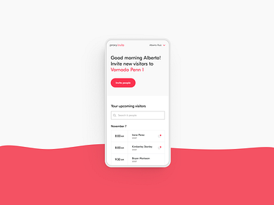 Proxy Invite - Visitor access desktop invite mobile planning platform timeline ui uidesign user experience ux uxui visitor