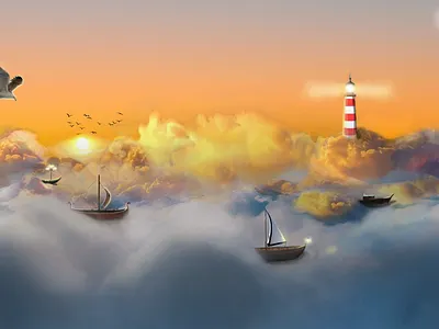 Artwork abstract artwork cloud composition editing editorial illustration illustraion illustration ocean photoshop