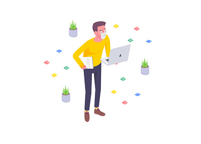 Back to Work illustration vector