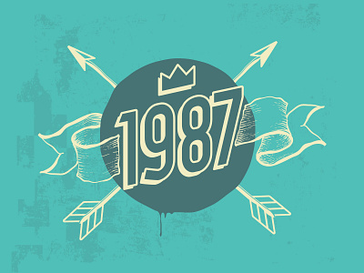 Born in 1987 illustration typography typography design vector