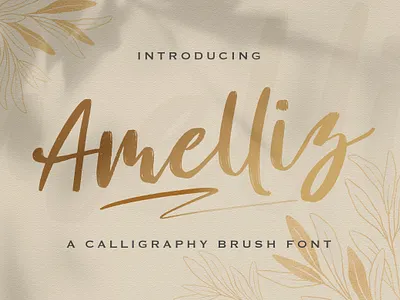 Amelliz - Calligraphy Brush Font brush calligraphy casual elegant feminime handdrawn handlettering handwritten ligature lovely luxury modern script stylish whimsical