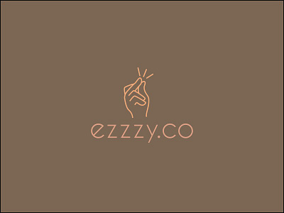 ezzzy co brand brown design finger hand logo logodesign real estate realestate realty snap snap finger