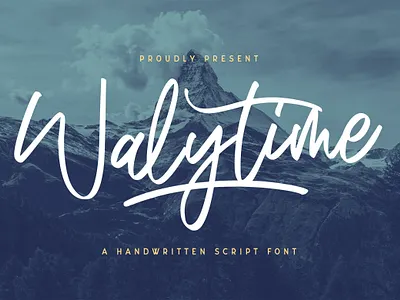 Walytime - Handwritten Font calligraphy casual elegant feminime handdrawn handlettering handwritten ligature logotype lovely luxury modern signature stylish whimsical
