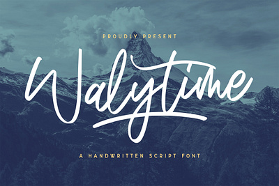 Walytime - Handwritten Font calligraphy casual elegant feminime handdrawn handlettering handwritten ligature logotype lovely luxury modern signature stylish whimsical
