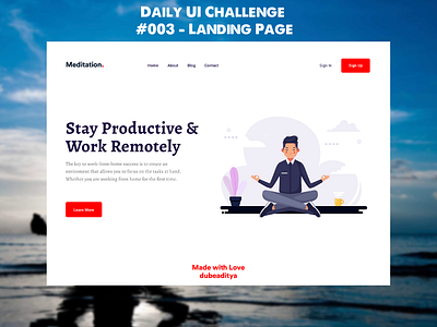 Daily UI Challenge - #003 - Landing Page dailyui dailyui 003 figma figmadesign illustration landingpage uidesign