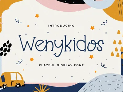 Wenykidos - Playful Display Font beautiful calligraphy children cute decorative fun handlettering handwritten kids kindergarten playful preschool puaencode quirky