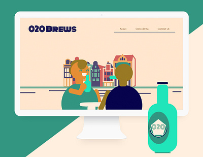 020 Brews Interactive Landing Page 3d ilustration front end development identity interaction design mockup design ui ui design web design web development website design