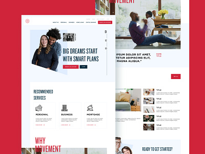 Movement Home branding homepage ui web