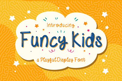 Funcy Kids! - Playful Display Font beautiful calligraphy children cute decorative fun handlettering handwritten kids kindergarten playful preschool puaencode quirky