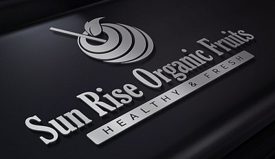 sun rise fruits organic logo design