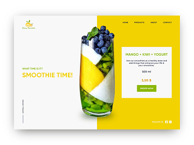 New concept | Smoothie art dailyui design flat logo minimal ui ux web website