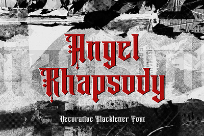 Angel Rhapsody - Blackletter Font blackletter brush calligraphy decorative display fraktur gothic graffiti handdrawn handlettering lettering medieval tattoo