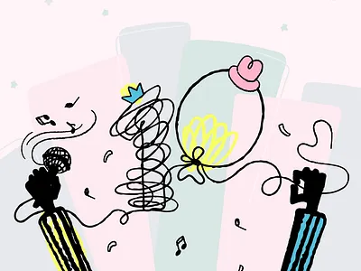 Let's celebrate 10 Years of Designmodo! absurd color designmodo handdrawn illustration party vector