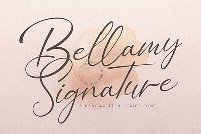 Bellamy Signature - Handwritten Font calligraphy casual elegant feminime handdrawn handlettering handwritten ligature logotype lovely luxury modern signature stylish whimsical