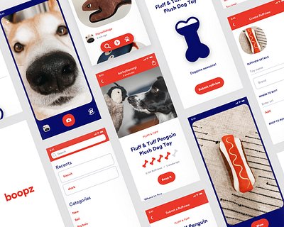 Boopz app design doggos fun visual design