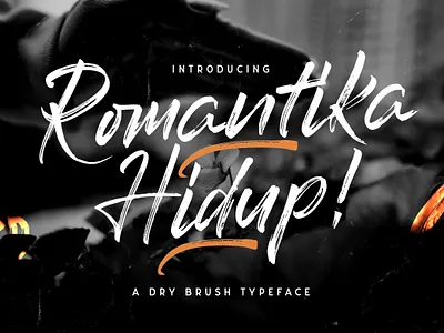 Romantika Hidup - Brush Script Font bold brush calligraphy font handdrawn handlettering logotype luxury multilingual script stylish texture textured typography