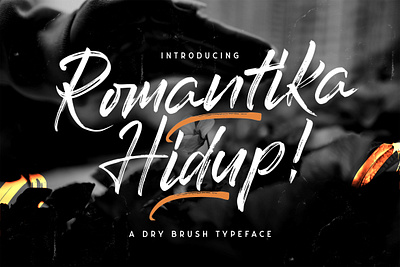 Romantika Hidup - Brush Script Font bold brush calligraphy font handdrawn handlettering logotype luxury multilingual script stylish texture textured typography