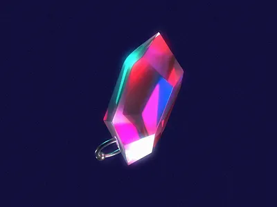 pierced crystal 3d animation c4d cinema4d crystal motion reflection texture