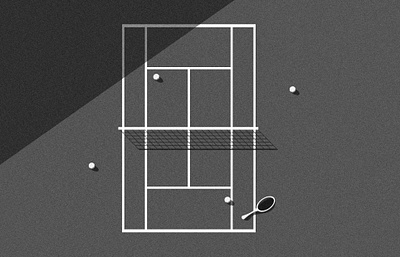 Tennis aesthetic architectural ball design grain grainy graphic design illustration malice favre shapes simple sketch sports symbol tennis